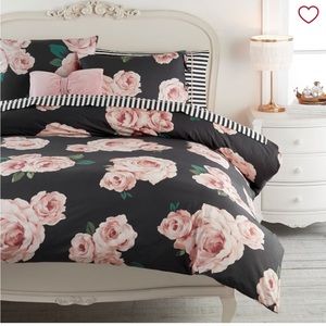Pottery barn teen bed of roses duvet KING ONE pillow case